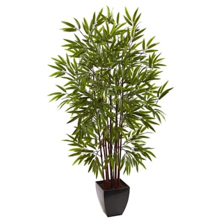 Nearly Natural 5 ft. Bamboo Silk Tree With Planter 5458